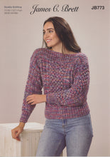 Load image into Gallery viewer, James Brett Double Knit Knitting Pattern - Ladies Sweater (JB773)
