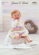 Load image into Gallery viewer, James Brett Double Knit Knitting Pattern - Baby Romper Dress &amp; Bootees (JB805)