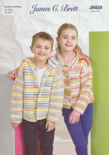 Load image into Gallery viewer, James Brett DK Knitting Pattern - Children&#39;s Cardigans (JB826)