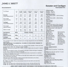 Load image into Gallery viewer, James Brett Chunky Knitting Pattern - Ladies Sweater &amp; Cardigan (JB841)