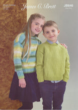 Load image into Gallery viewer, James Brett Double Knit Knitting Pattern - Children&#39;s Sweater (JB846)
