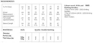 James Brett Double Knit Knitting Pattern - Children's Sweater (JB846)