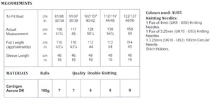 James Brett Double Knit Knitting Pattern - Ladies Cardigan (JB848)
