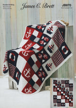 Load image into Gallery viewer, James Brett Double Knit Pattern – Children’s Nautical Blanket (JB870)