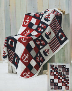 James Brett Double Knit Pattern – Children’s Nautical Blanket (JB870)