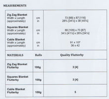 Load image into Gallery viewer, James C. Brett Knitting Pattern Children&#39;s Blankets in Flutterby Yarn JB879