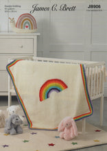 Load image into Gallery viewer, James Brett Double Knit Pattern - Babies Rainbow Blanket (JB906)