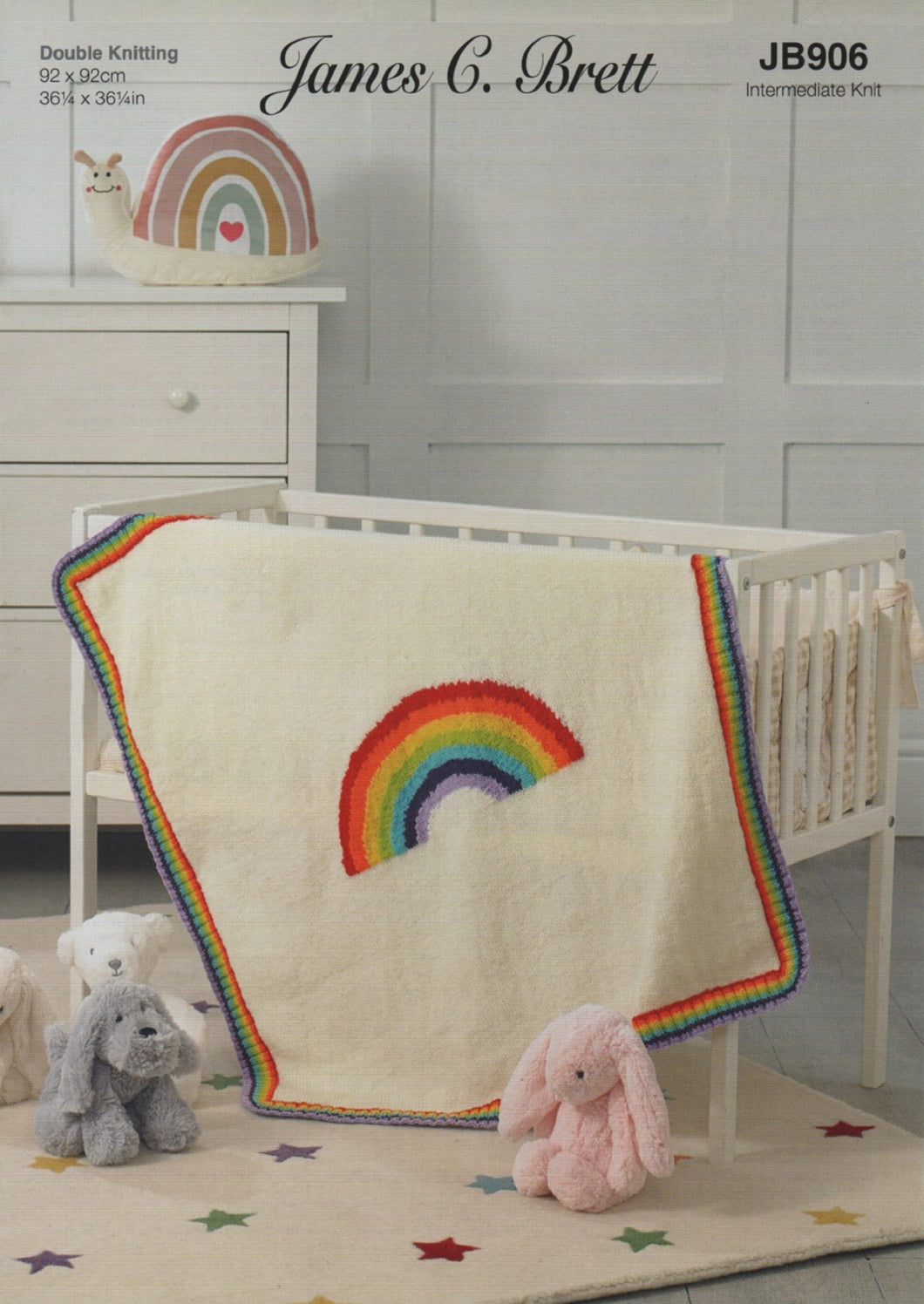 James Brett Double Knit Pattern - Babies Rainbow Blanket (JB906)