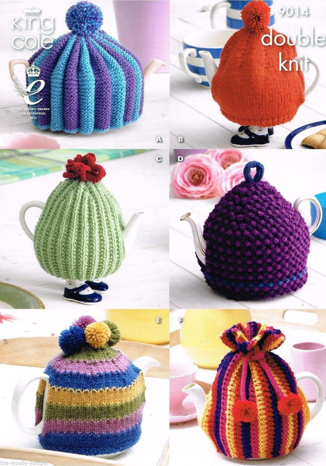 King Cole DK Knitting Pattern - Tea Cosies 9014