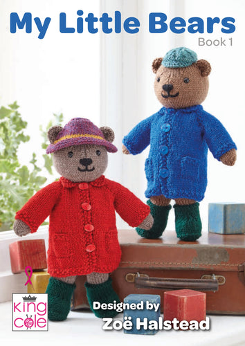 King Cole My Little Bears Knitting Pattern Book 1 – Bear Family