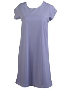 Slenderella Ladies Polka Dot Detail Short Sleeved Nightdress Lilac - UK 12/14