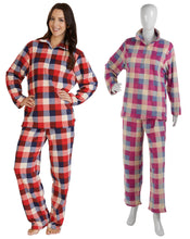 Load image into Gallery viewer, https://images.esellerpro.com/2278/I/108/441/PJ02327-slenderella-ladies-checked-pyjamas-master.jpg