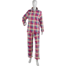 Load image into Gallery viewer, https://images.esellerpro.com/2278/I/108/441/PJ02327-slenderella-ladies-checked-pyjamas-pink.jpg