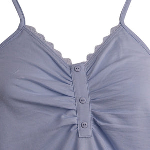 Slenderella Ladies Tartan Pyjamas - Jersey Top & Checked Shorts Blue - UK 20/22