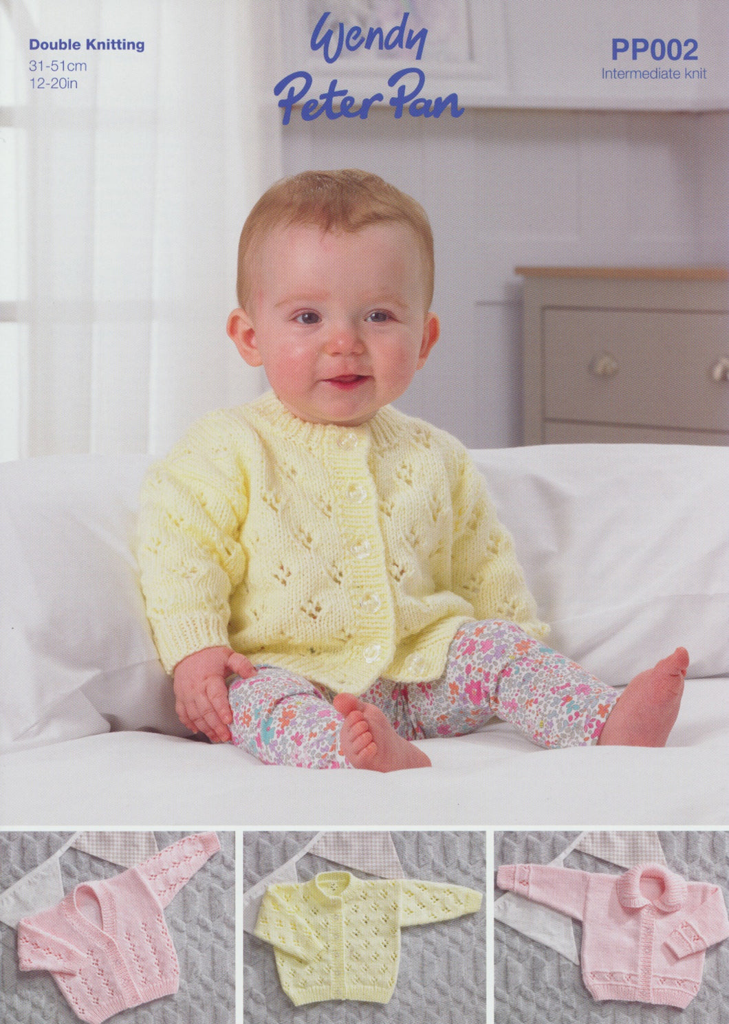 Wendy Peter Pan Baby Double Knitting Pattern - Cardigans (PP002)