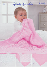 Load image into Gallery viewer, Wendy Peter Pan Baby 4 Ply Knitting Pattern - Blankets (PP029)