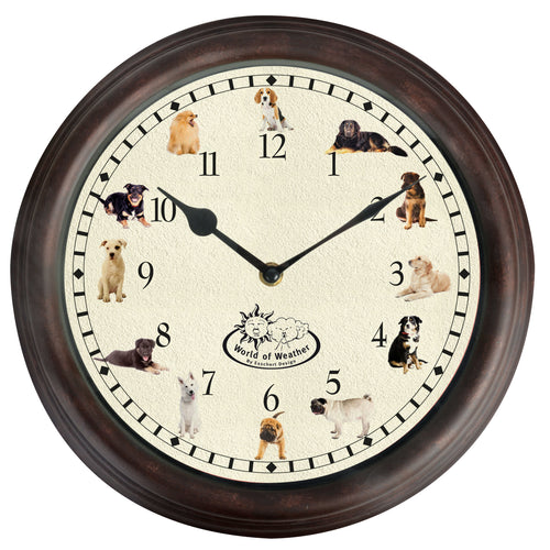 Fallen Fruits Dog Bark Chiming Wall Clock (Hourly Sounds)