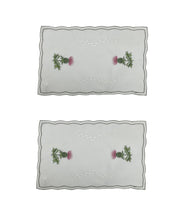 Load image into Gallery viewer, Embroidered Thistle Placemat (12&quot; x 18&quot;)