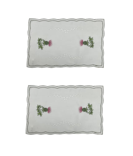 Embroidered Thistle Placemat (12