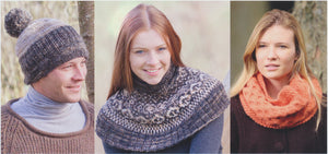 Chunky Knitting Pattern for Ladies Neck Warmer Cowl & Hat (UKHKA 164)