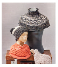Load image into Gallery viewer, Chunky Knitting Pattern for Ladies Neck Warmer Cowl &amp; Hat (UKHKA 164)
