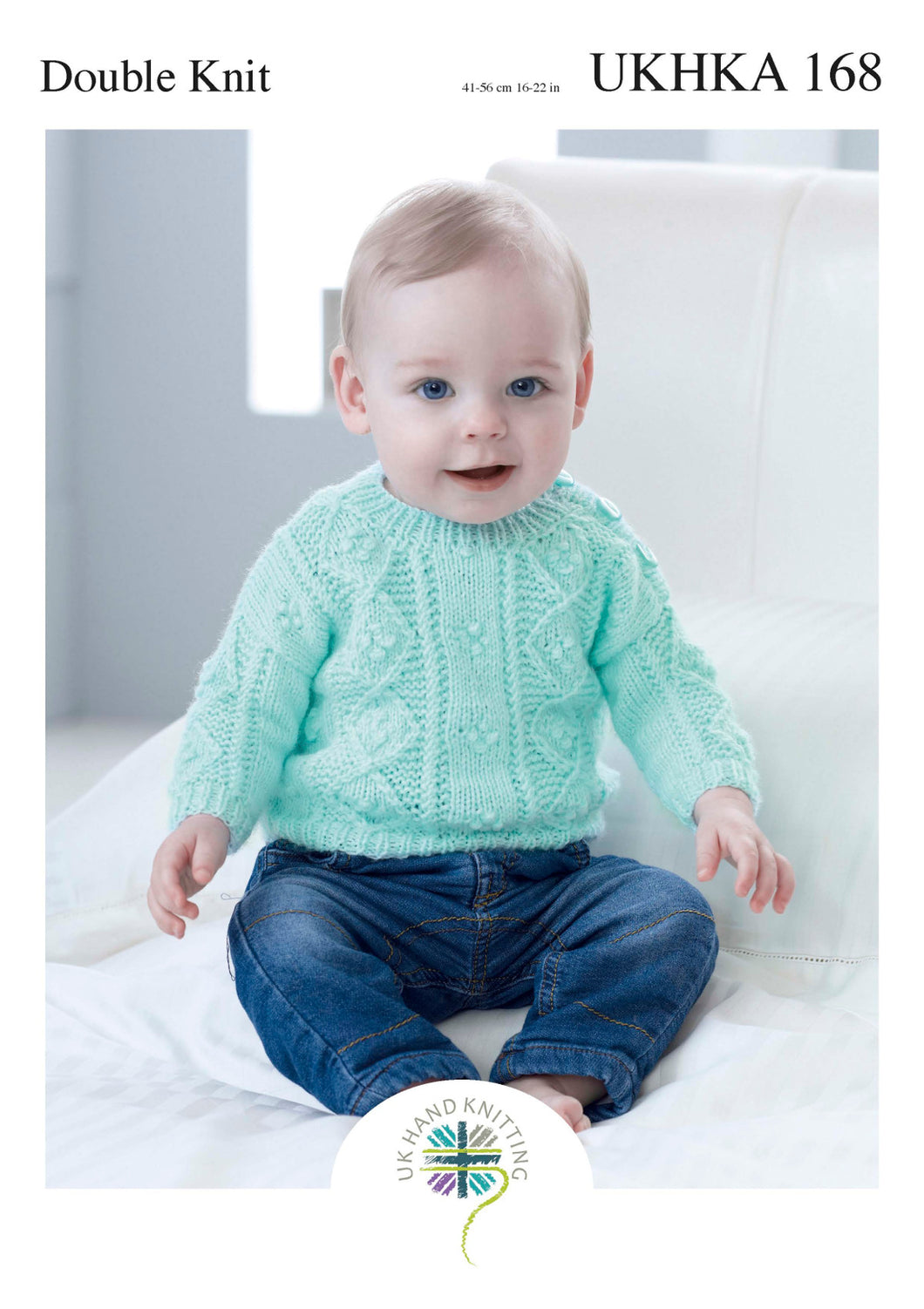 Double Knitting Pattern for Baby's Cabled Cardigan & Sweater (UKHKA 168)