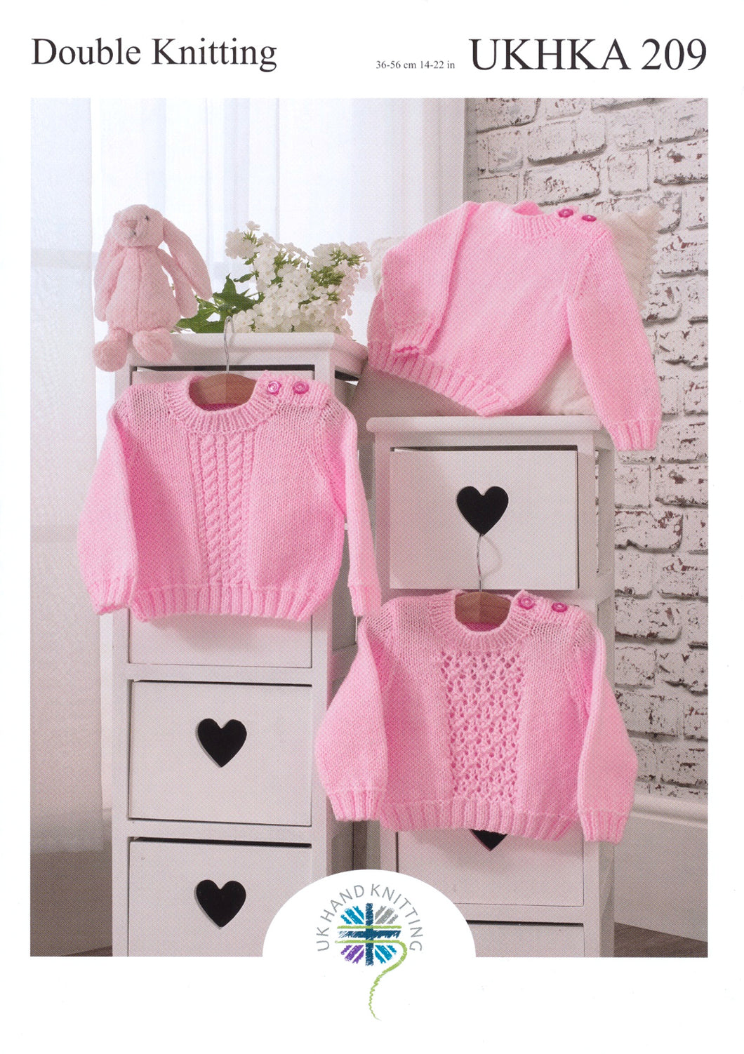 UKHKA 209 Double Knit Knitting Pattern - Baby Cardigans