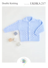 Load image into Gallery viewer, UKHKA 217 Double Knit Knitting Pattern - Baby Jackets