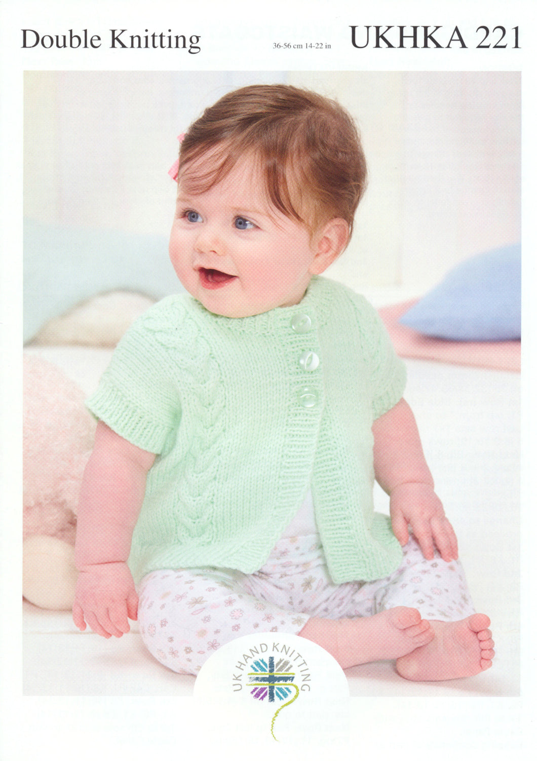 UKHKA 221 Double Knit Knitting Pattern - Baby Cardigans & Waistcoats
