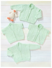 Load image into Gallery viewer, UKHKA 221 Double Knit Knitting Pattern - Baby Cardigans &amp; Waistcoats
