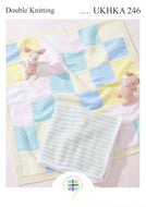 UKHKA 246 Double Knit Knitting Pattern - Baby Blankets