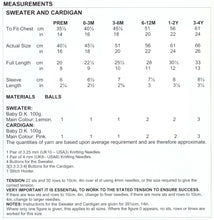 Load image into Gallery viewer, Double Knitting Pattern - UKHKA 79 Baby Cardigan &amp; Jumper