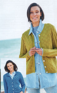 UKHKA 249 Double Knit Knitting Pattern - Ladies Button Up Cardigans