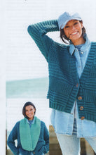 Load image into Gallery viewer, UKHKA 251 Chunky Knitting Pattern - Ladies Cosy Knit Long Sleeve Jacket &amp; Snood