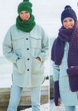 Load image into Gallery viewer, UKHKA 254 Chunky Knitting Pattern - Ladies Winter Accessories