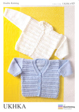 Load image into Gallery viewer, Baby Double Knitting Pattern - UKHKA 65 Cardigans