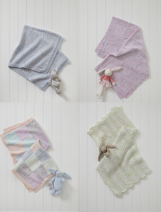 King Cole Cloud Nine Knitting Pattern - Baby Blankets (6062)