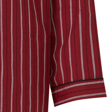Load image into Gallery viewer, https://images.esellerpro.com/2278/I/145/775/WR8801-walker-reid-mens-woven-stripe-striped-pyjamas-pjs-set-red-close-up-2.jpg