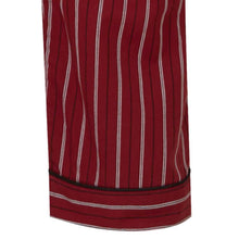 Load image into Gallery viewer, https://images.esellerpro.com/2278/I/145/775/WR8801-walker-reid-mens-woven-stripe-striped-pyjamas-pjs-set-red-close-up-3.jpg
