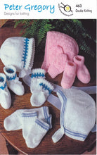 Load image into Gallery viewer, Peter Gregory DK Double Knitting Pattern - 463 Baby Accessories
