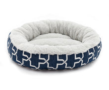 Load image into Gallery viewer, https://images.esellerpro.com/2278/I/213/300/cuddler-donut-cat-bed-blue.JPG