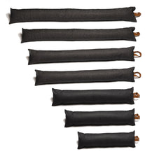 Load image into Gallery viewer, https://images.esellerpro.com/2278/I/201/347/denim-draught-excluder-leatherette-handle-black-7-sizes.jpg