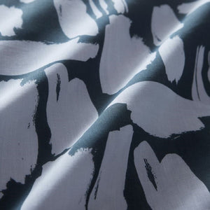 Navy & White Abstract Double Duvet Set