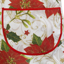 Load image into Gallery viewer, https://images.esellerpro.com/2278/I/133/774/holly-poinsettia-christmas-xmas-festive-floral-apron-close-up-1.jpg