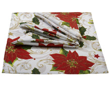 Load image into Gallery viewer, https://images.esellerpro.com/2278/I/133/768/holly-poinsettia-christmas-xmas-festive-napkins-serviettes.jpg