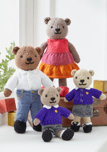 King Cole My Little Bears Knitting Pattern Book 1 – Bear Family