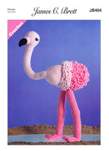 Load image into Gallery viewer, James Brett Chunky Crochet Pattern - Flo the Flamingo (JB404)