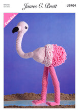 Load image into Gallery viewer, James Brett Chunky Crochet Pattern - Flo the Flamingo (JB404)