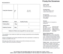 Load image into Gallery viewer, James Brett Chunky Crochet Pattern - Frosty the Snowman (JB406)