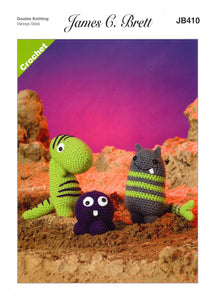 James Brett Chunky Crochet Pattern - Magic Monsters (JB410)